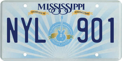 MS license plate NYL901