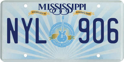 MS license plate NYL906