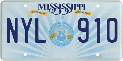 MS license plate NYL910
