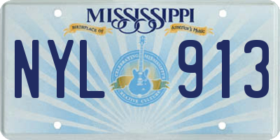 MS license plate NYL913