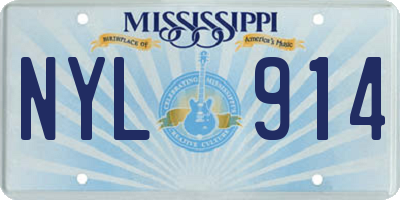 MS license plate NYL914