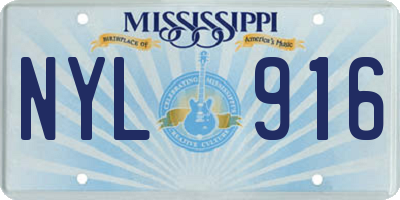 MS license plate NYL916
