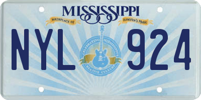 MS license plate NYL924
