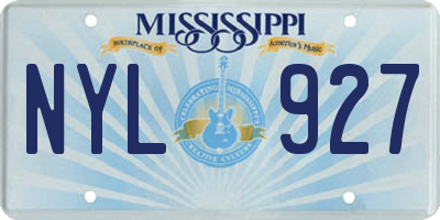MS license plate NYL927
