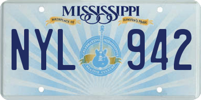 MS license plate NYL942