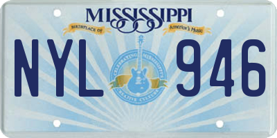 MS license plate NYL946