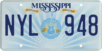 MS license plate NYL948