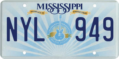 MS license plate NYL949