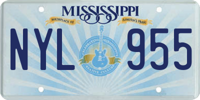 MS license plate NYL955