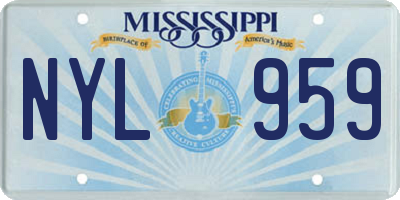 MS license plate NYL959