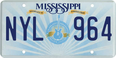 MS license plate NYL964