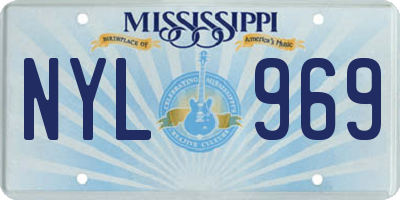 MS license plate NYL969