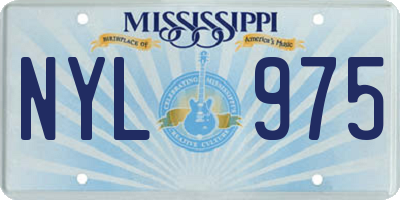 MS license plate NYL975