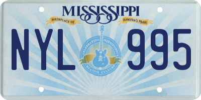 MS license plate NYL995
