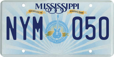 MS license plate NYM050