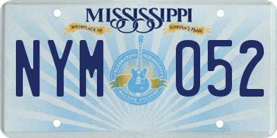 MS license plate NYM052