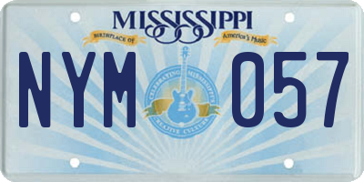MS license plate NYM057