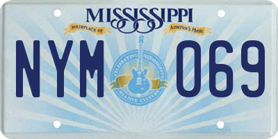MS license plate NYM069
