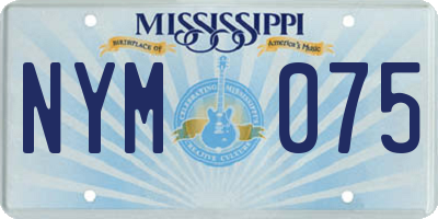 MS license plate NYM075
