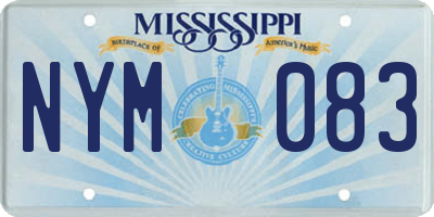 MS license plate NYM083