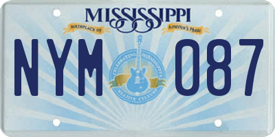 MS license plate NYM087