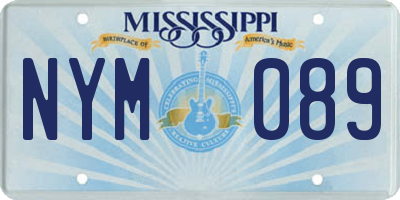 MS license plate NYM089