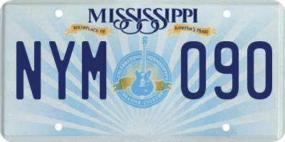 MS license plate NYM090