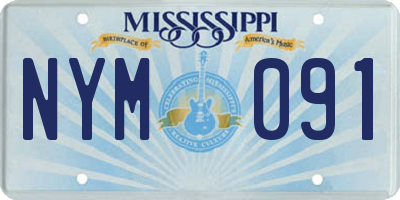 MS license plate NYM091