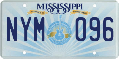 MS license plate NYM096