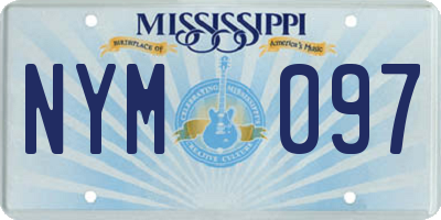 MS license plate NYM097