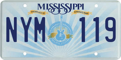MS license plate NYM119