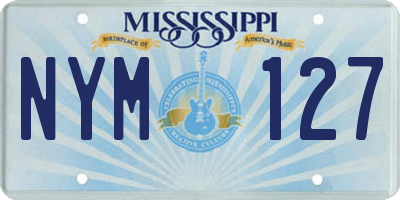 MS license plate NYM127