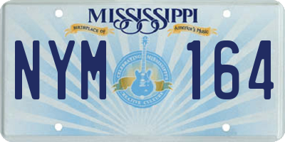 MS license plate NYM164