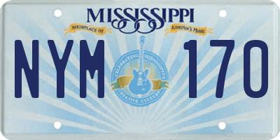 MS license plate NYM170