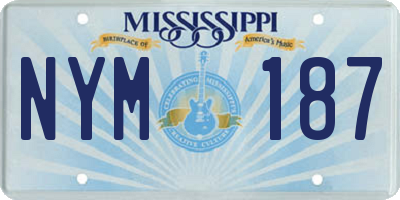 MS license plate NYM187