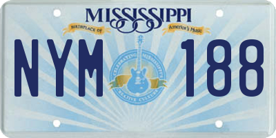 MS license plate NYM188