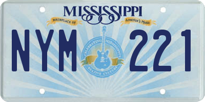 MS license plate NYM221