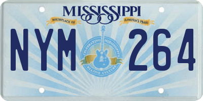 MS license plate NYM264