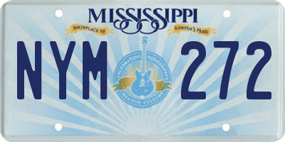 MS license plate NYM272