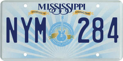 MS license plate NYM284
