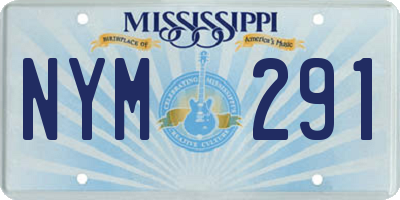 MS license plate NYM291
