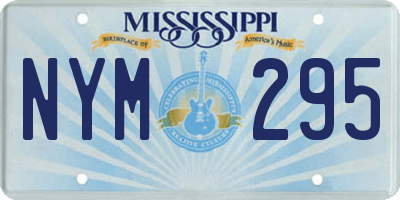 MS license plate NYM295