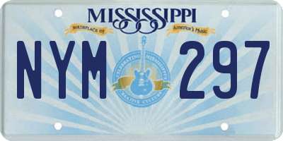 MS license plate NYM297