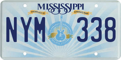 MS license plate NYM338