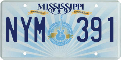 MS license plate NYM391