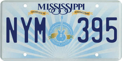 MS license plate NYM395