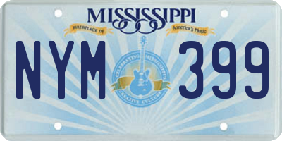 MS license plate NYM399