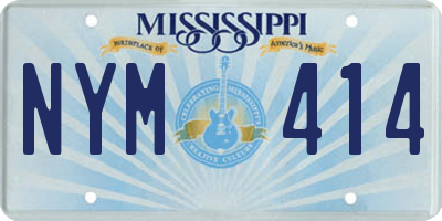 MS license plate NYM414