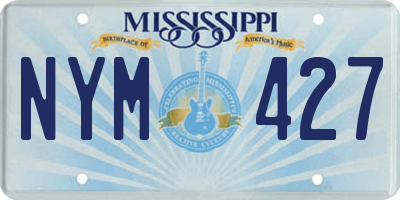 MS license plate NYM427