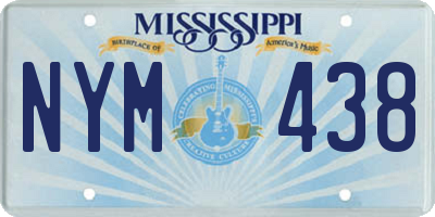 MS license plate NYM438